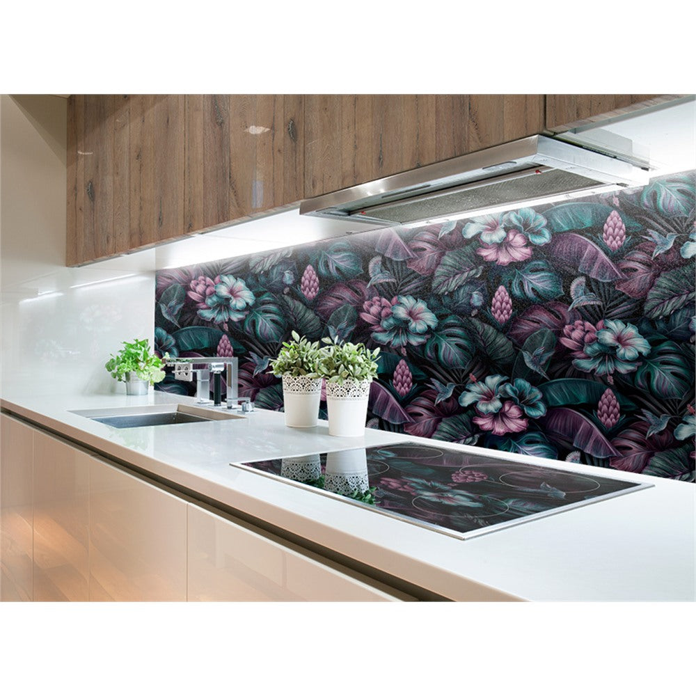 Panneau mural douche VIPANEL - Inspiration nature Hibiscus néon - Finition mat
