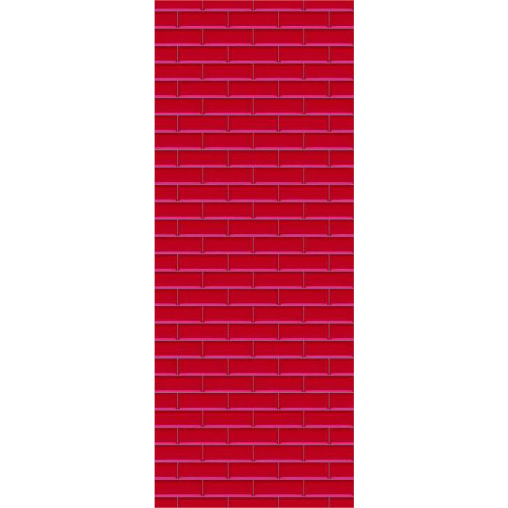 Panneau mural douche VIPANEL - Carrelage Rétro rouge - Finition brillant