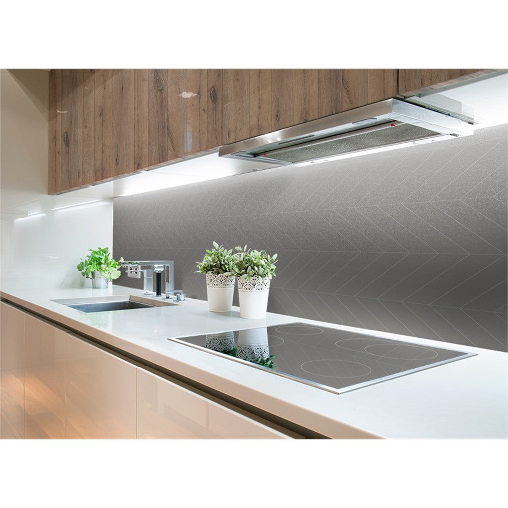 Panneau mural douche VIPANEL - Carrelage Arretes grises - Finition brillant