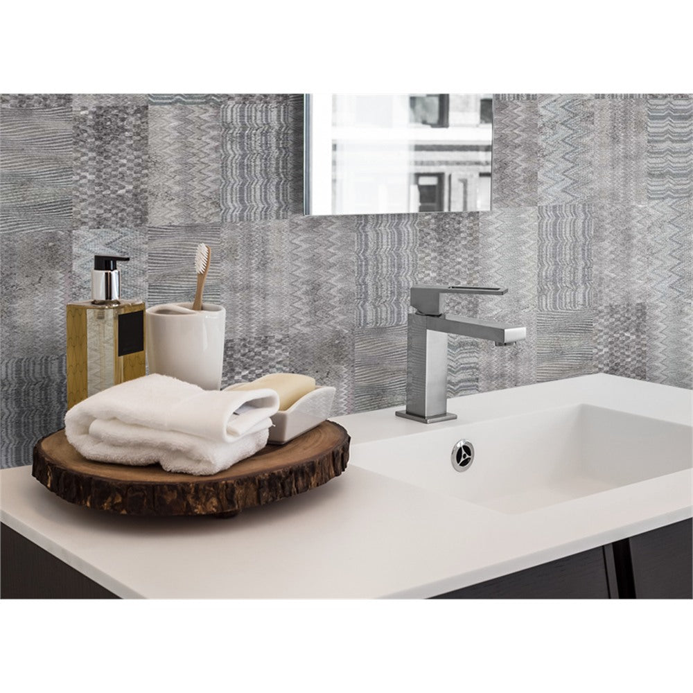 Panneau mural douche VIPANEL - Carrelage Carreaux textile long - Finition brillant