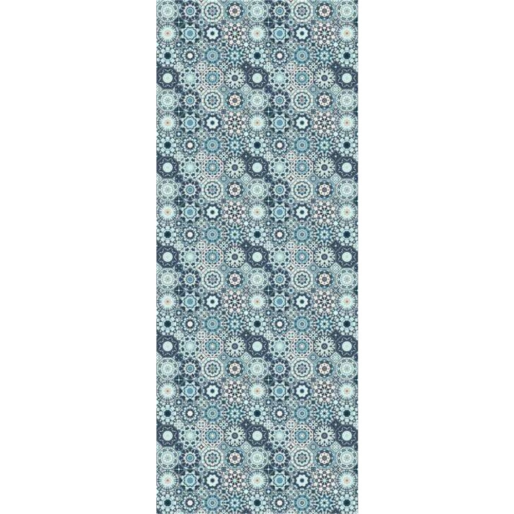 Panneau mural douche VIPANEL - Carrelage Carreaux Orientaux bleu - Finition brillant