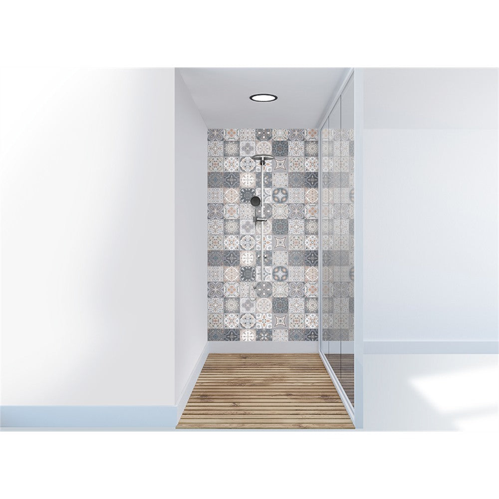 Panneau mural douche VIPANEL - Carrelage Carreaux Portugais traditionnel - Finition brillant