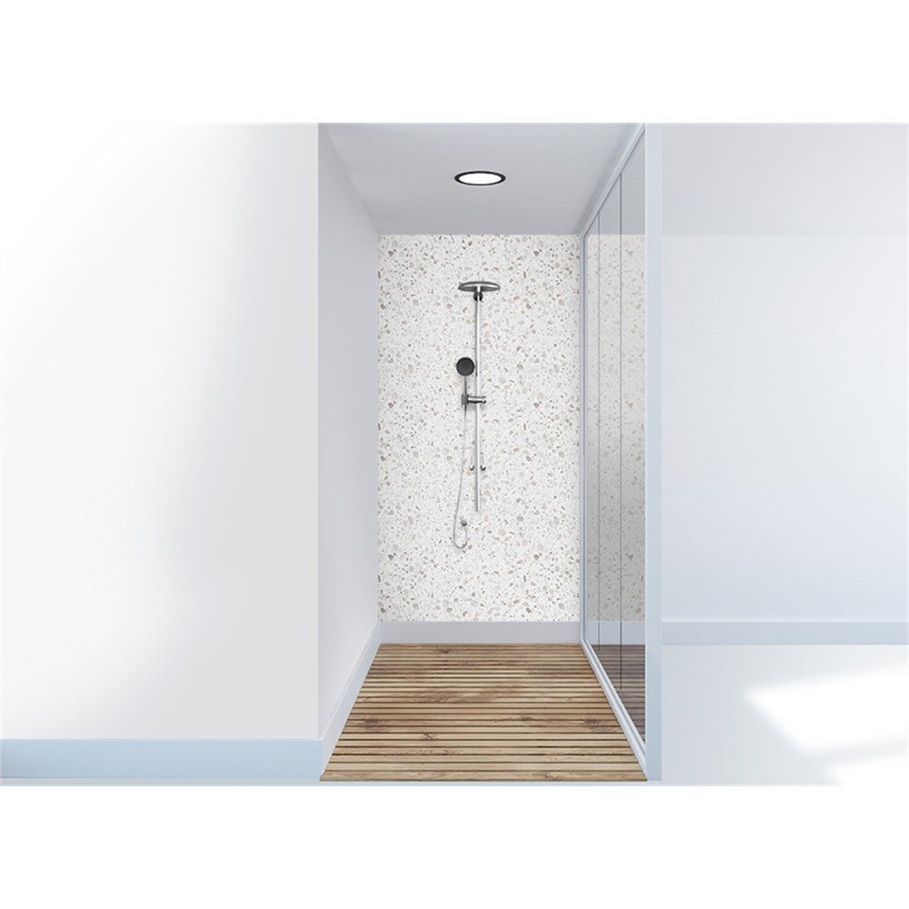 Panneau mural douche VIPANEL - Pierre Terrazzo - Finition mat