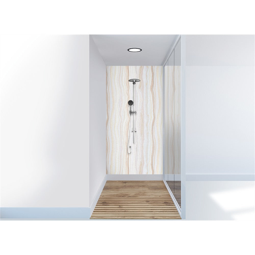 Panneau mural douche VIPANEL - Pierre Marbre naturel droit - Finition mat