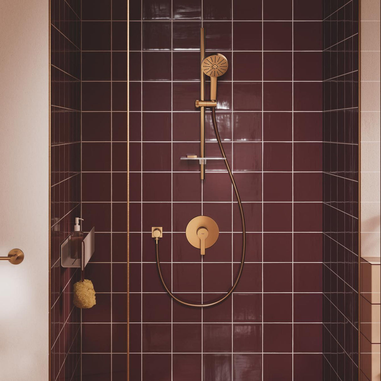 GROHE Pack douche encastré avec mitigeur monocommande + douchette + barre de douche + flexible + coude