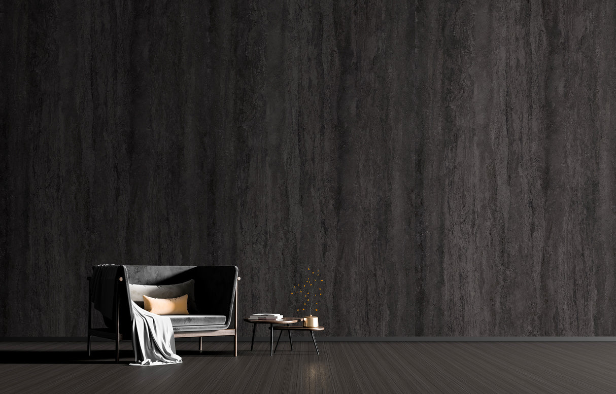 VIPANEL Panneau mural en alu-composite aspect pierre noir finition mat perlée