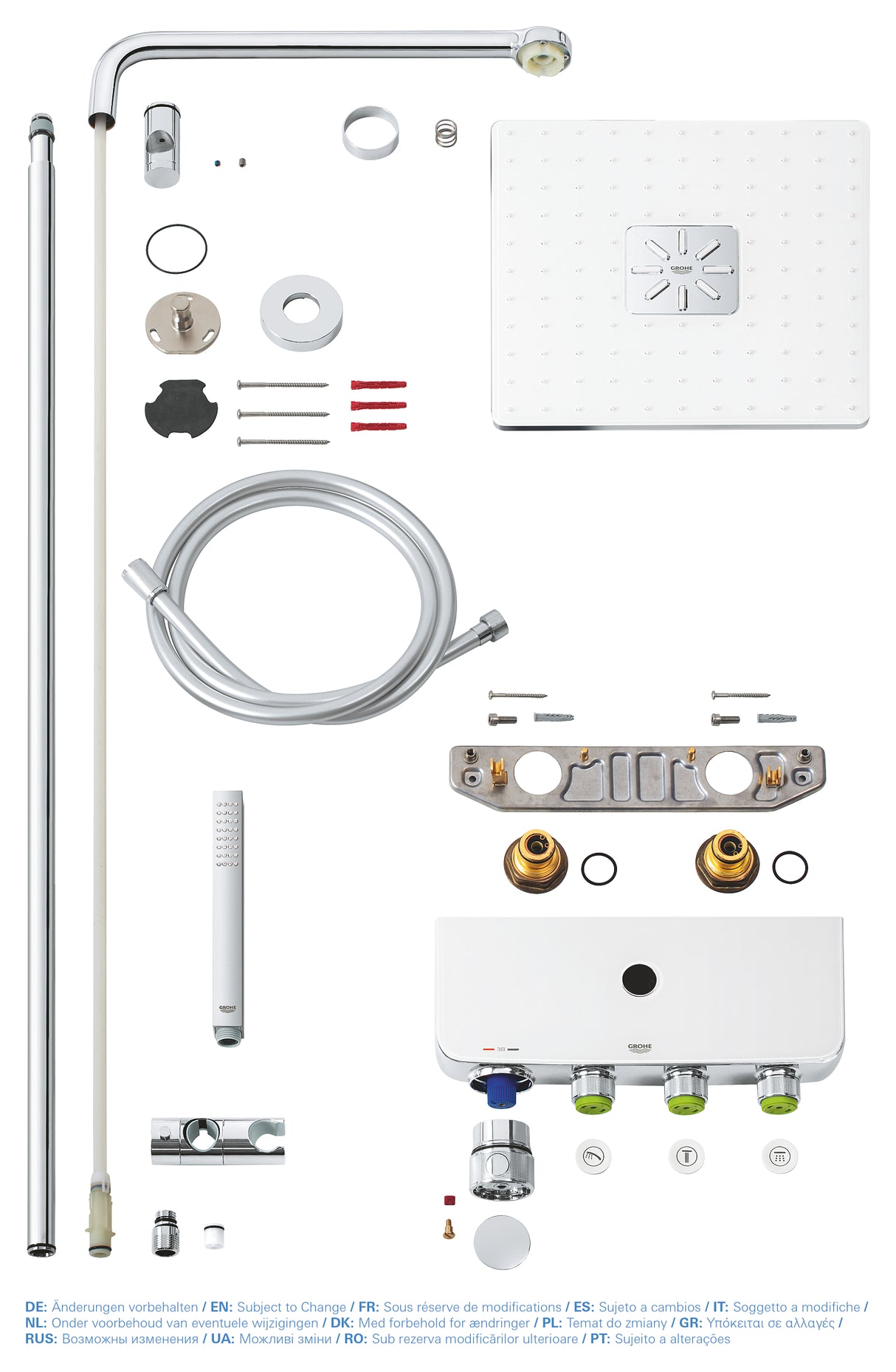GROHE Colonne de douche 1 jet avec mitigeur thermostatique Euphoria SmartControl System 310 Cube Duo 26508LS0