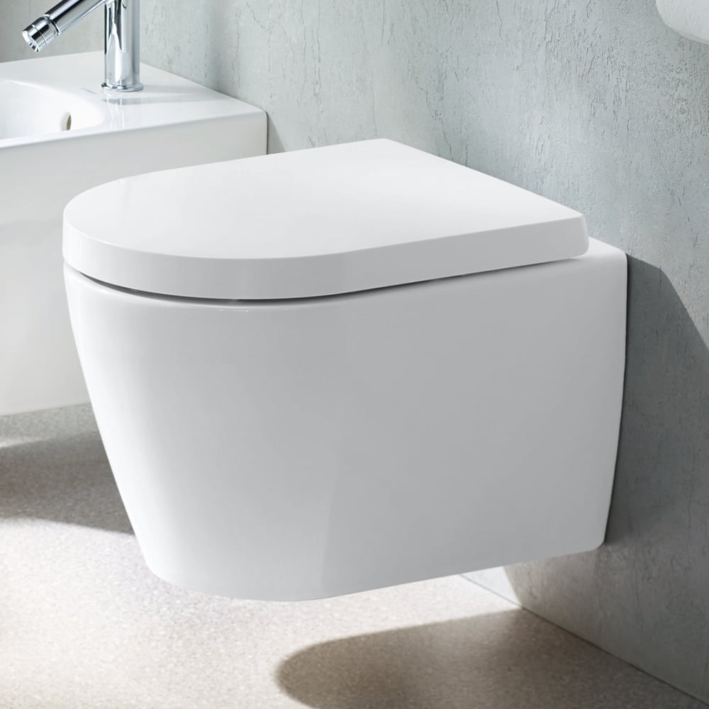 Duravit ME by Starck WC suspendu compact, version courte avec abattant WC, blanc