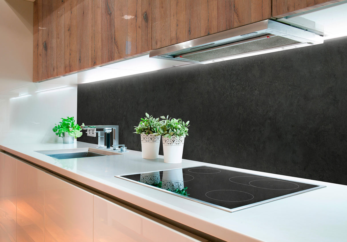 VIPANEL Panneau mural en alu-composite aspect Pierre ardoise noire finition Structure