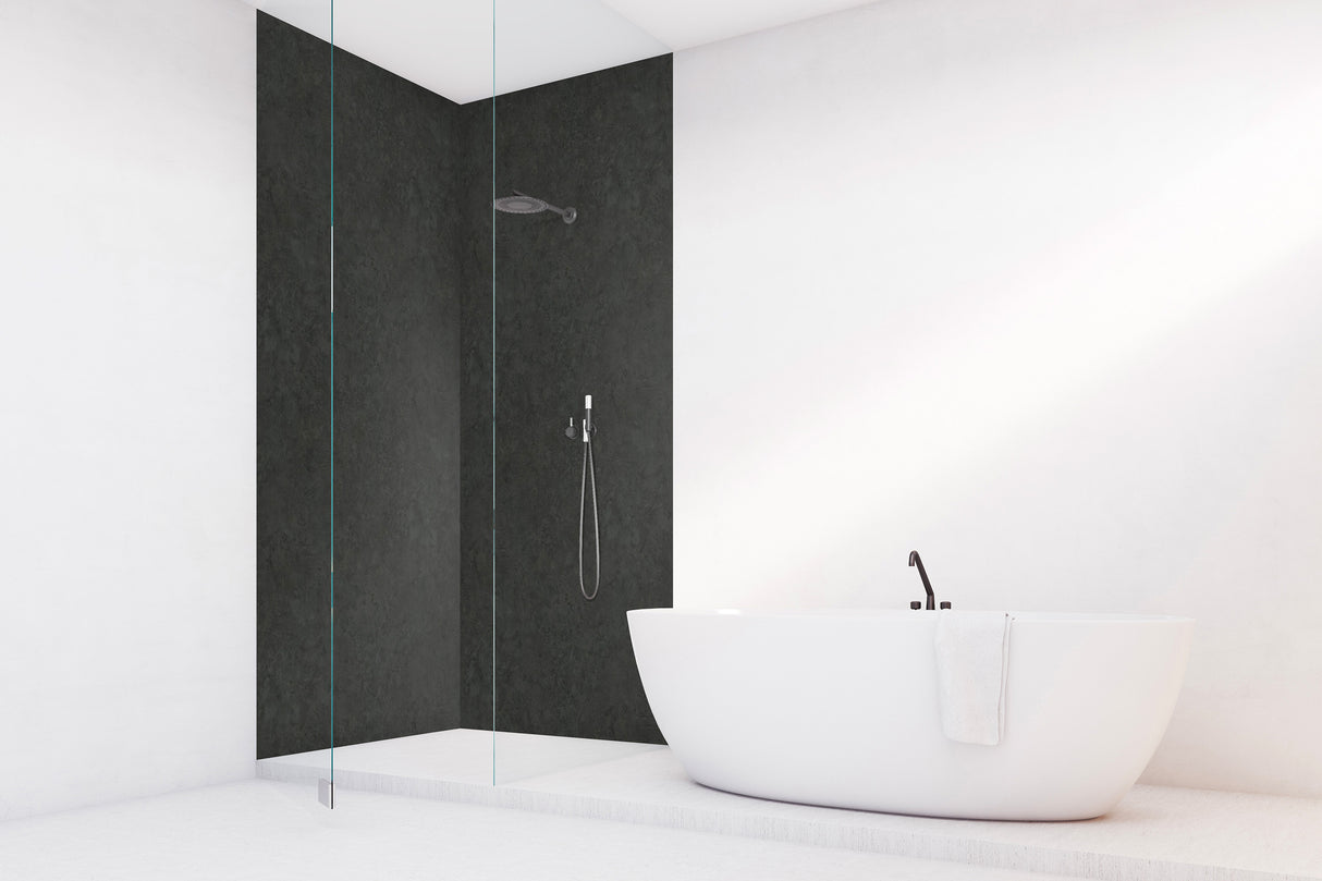 VIPANEL Panneau mural en alu-composite aspect Pierre ardoise noire finition Structure