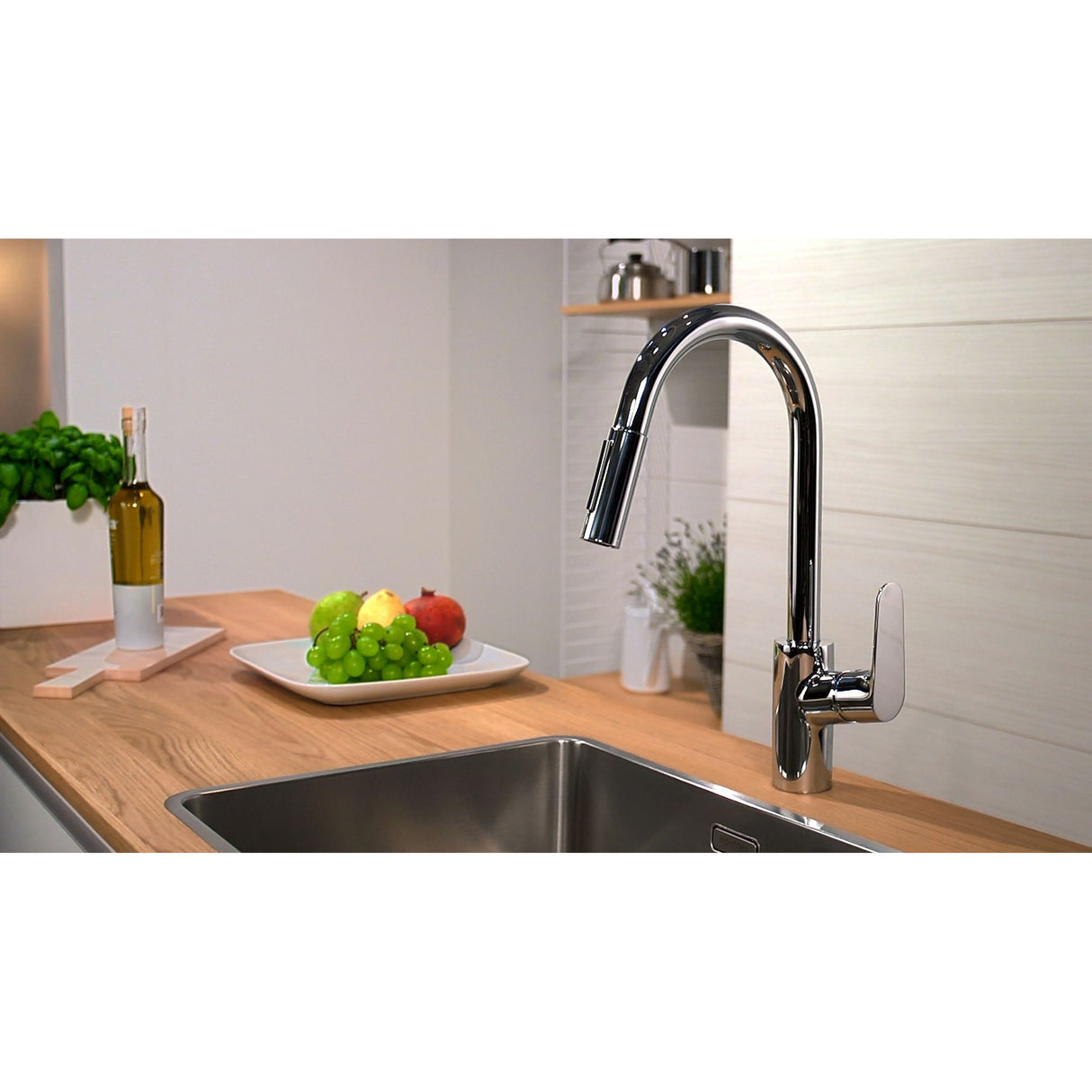 HANSGROHE Mitigeur de cuisine 240 2 jets Focus M41 avec douchette extractible 31815000