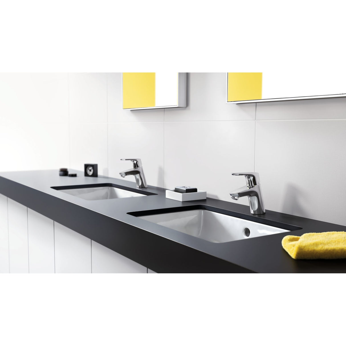 Mitigeur chrome Grohe, robinet de lavabo salle de bain, design moderne, couleur argentée