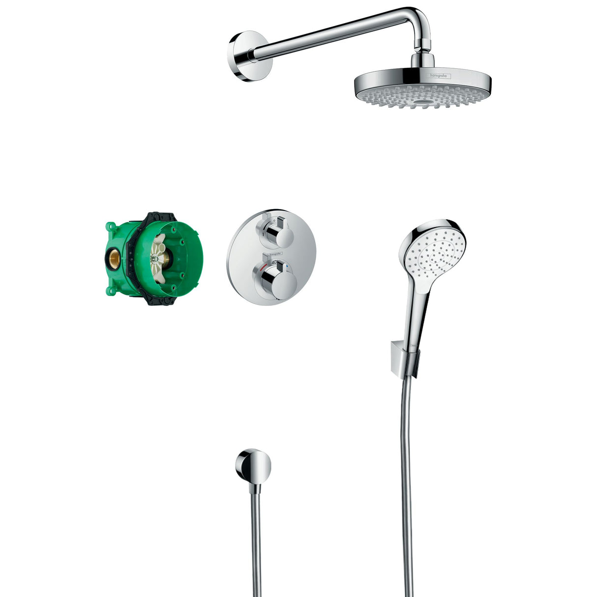 HANSGROHE Pack encastré Croma Select S avec mitigeur thermostatique Ecostat S 27295000