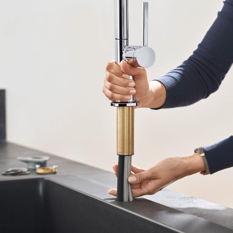 HANSGROHE Mitigeur de cuisine 210 1 jet Talis M54 avec douchette extractible 72802000