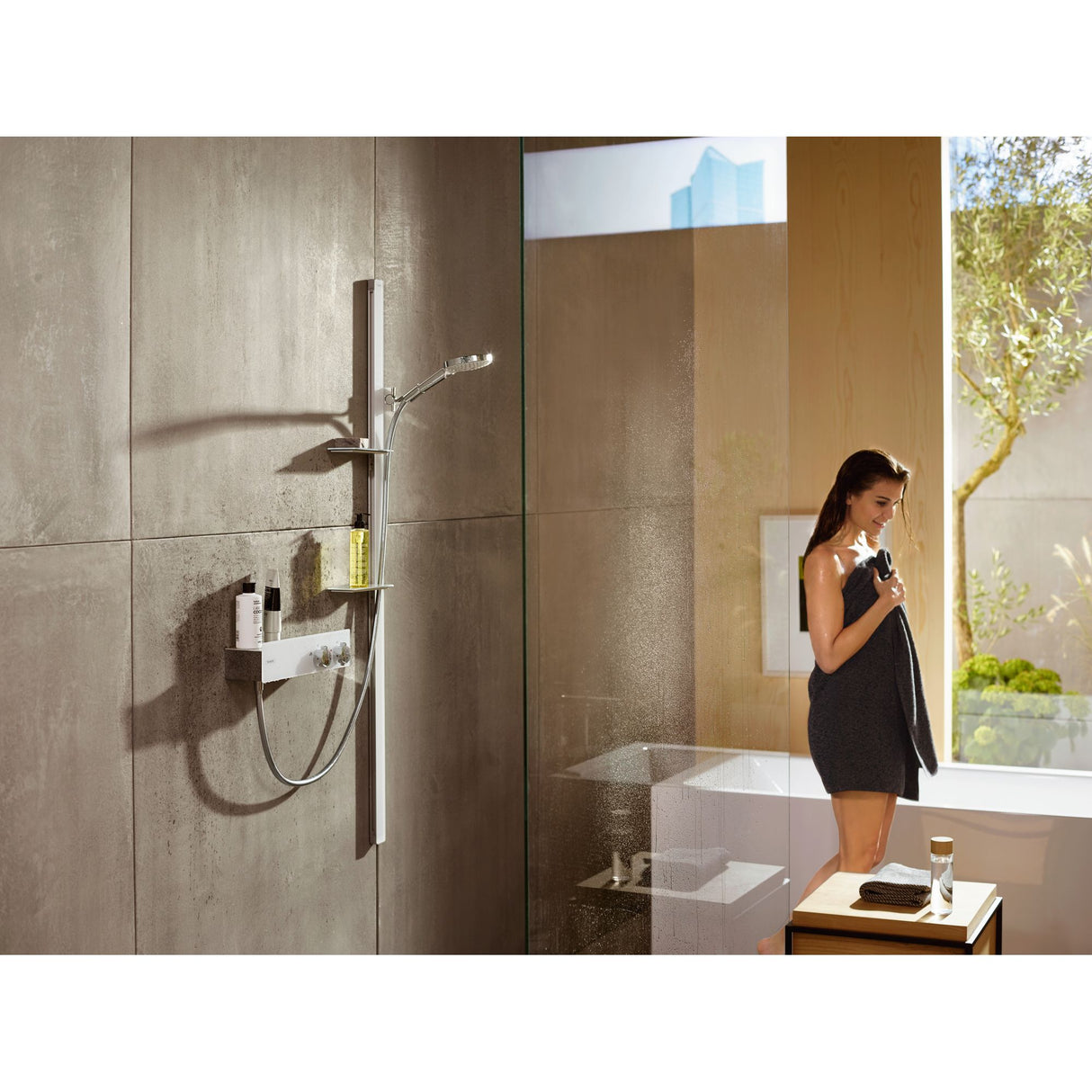 HANSGROHE Set de douche 120 3 jets Raindance Select avec barre Uninca'E 150 cm et porte-savon 27646000