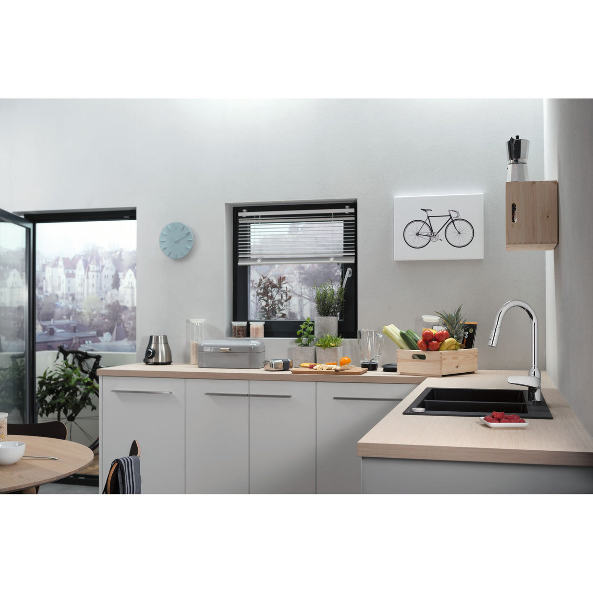 HANSGROHE Mitigeur de cuisine 220 2 jets Focus M42 avec douchette extractible 71800000