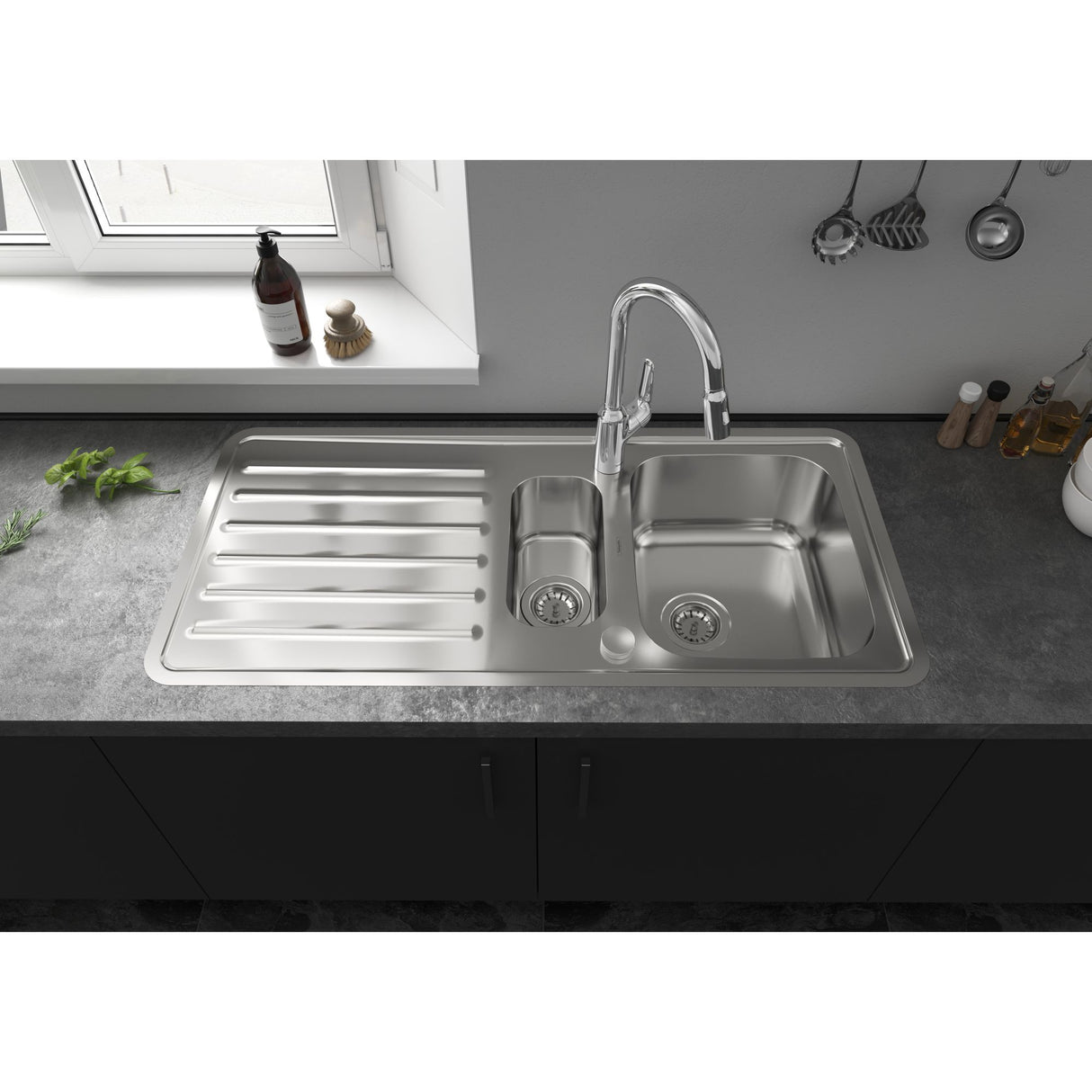 HANSGROHE Mitigeur de cuisine 220 2 jets Focus M42 avec douchette extractible 71800000
