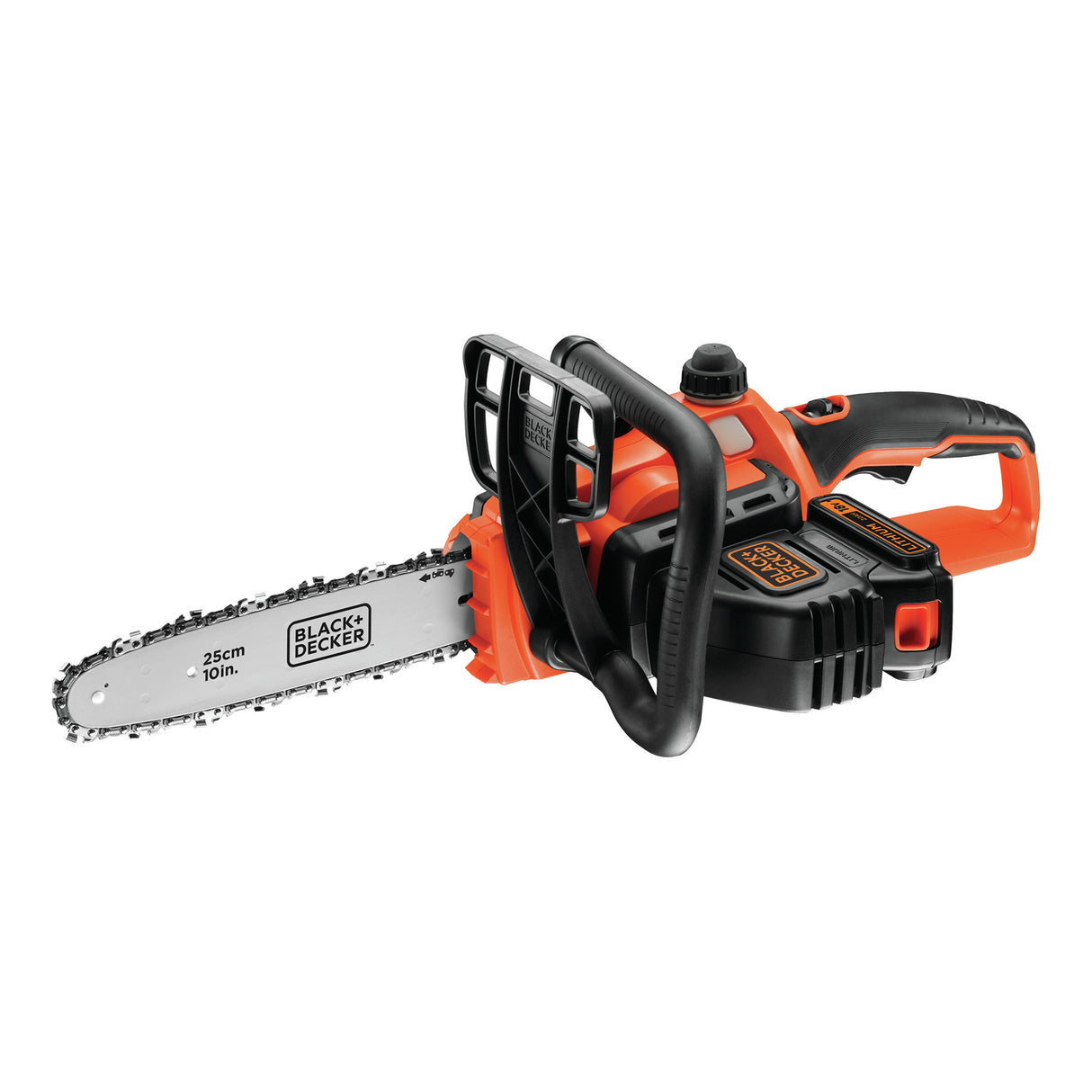 BLACK+DECKER Tronçonneuse sans fil 18V 25cm batterie 2Ah GKC1825L20-QW
