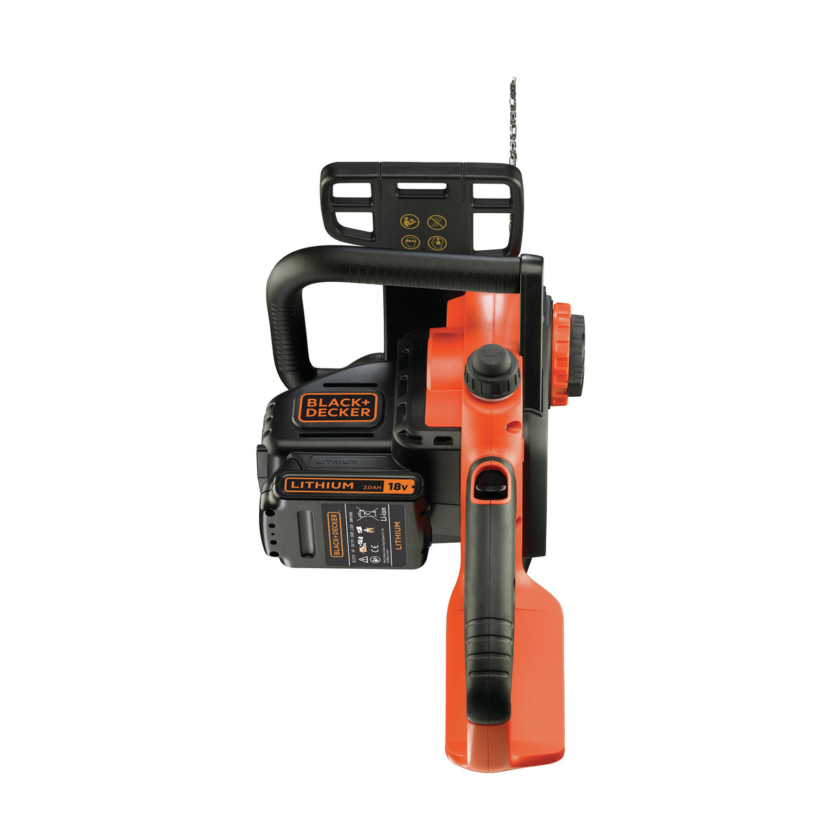 BLACK+DECKER Tronçonneuse sans fil 18V 25cm batterie 2Ah GKC1825L20-QW