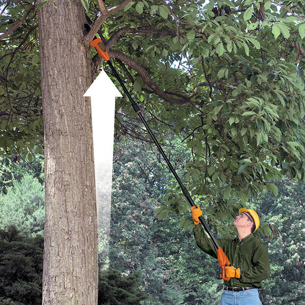 BLACK+DECKER Elagueur sur perche sans fil 18V batterie 2Ah télescopique GPC1820L20-QW