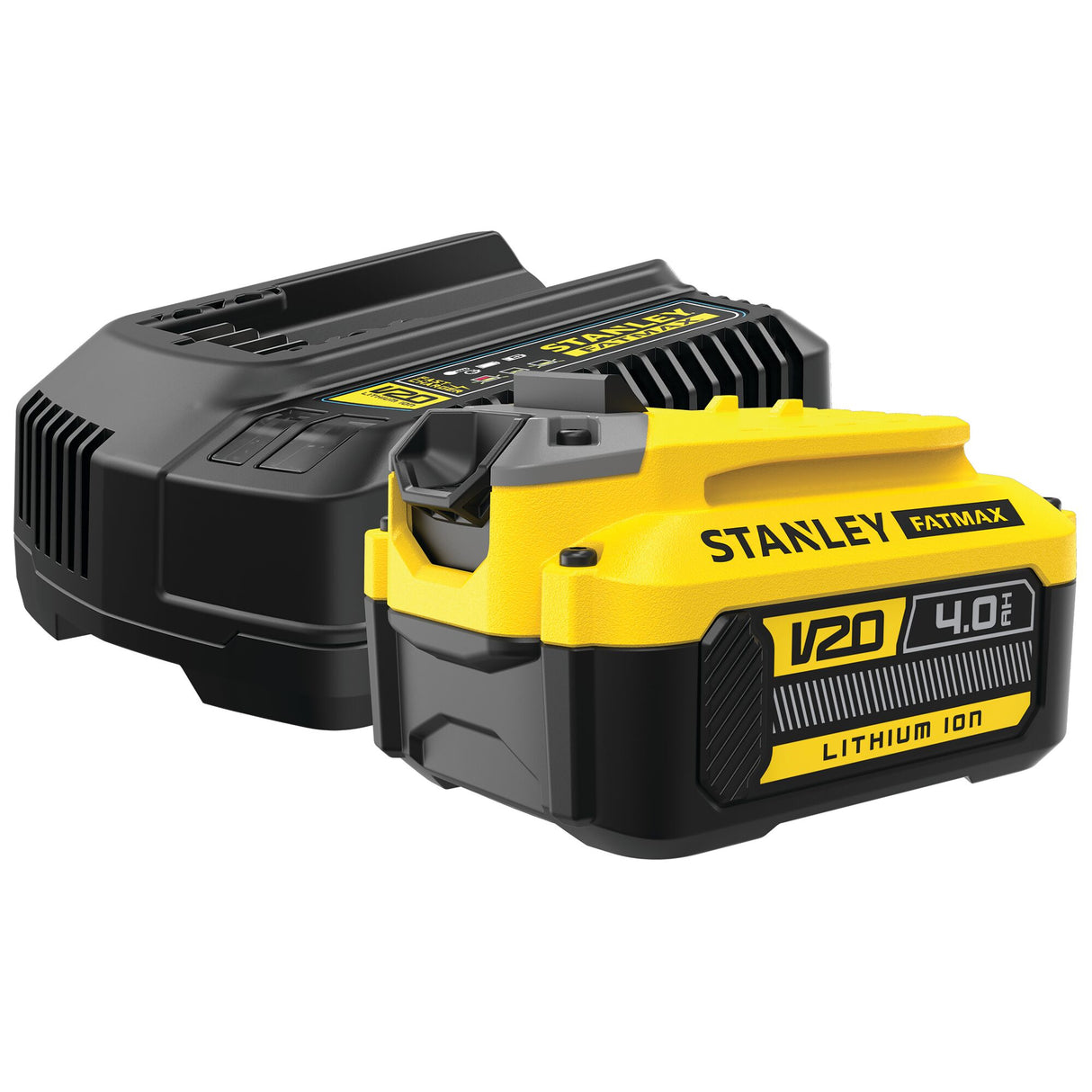 STANLEY FATMAX Starter kit chargeur 2Ah et batterie 18V 4Ah V20 SFMCB14M1-QW
