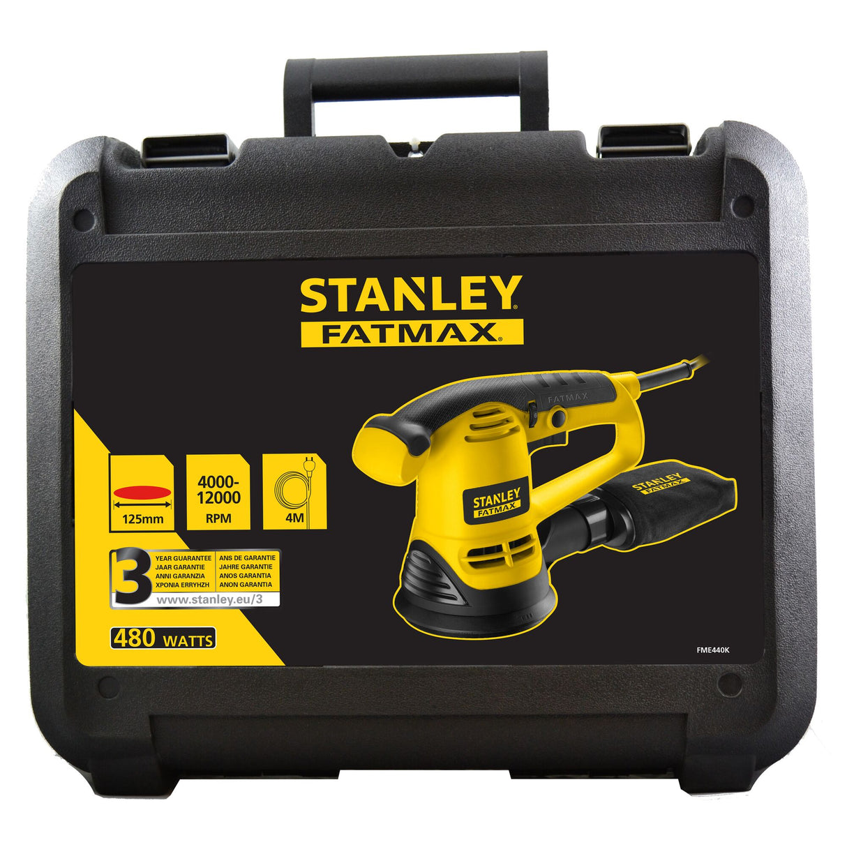 STANLEY FATMAX Ponceuse excentrique filaire 480W 125mm FME440K-QS