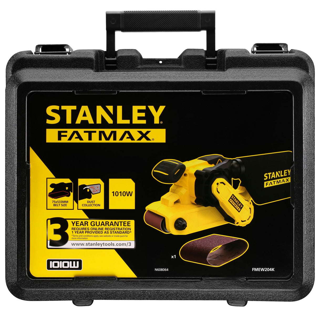 STANLEY FATMAX Ponceuse à bande filaire 1010W 533x76mm FMEW204K-QS