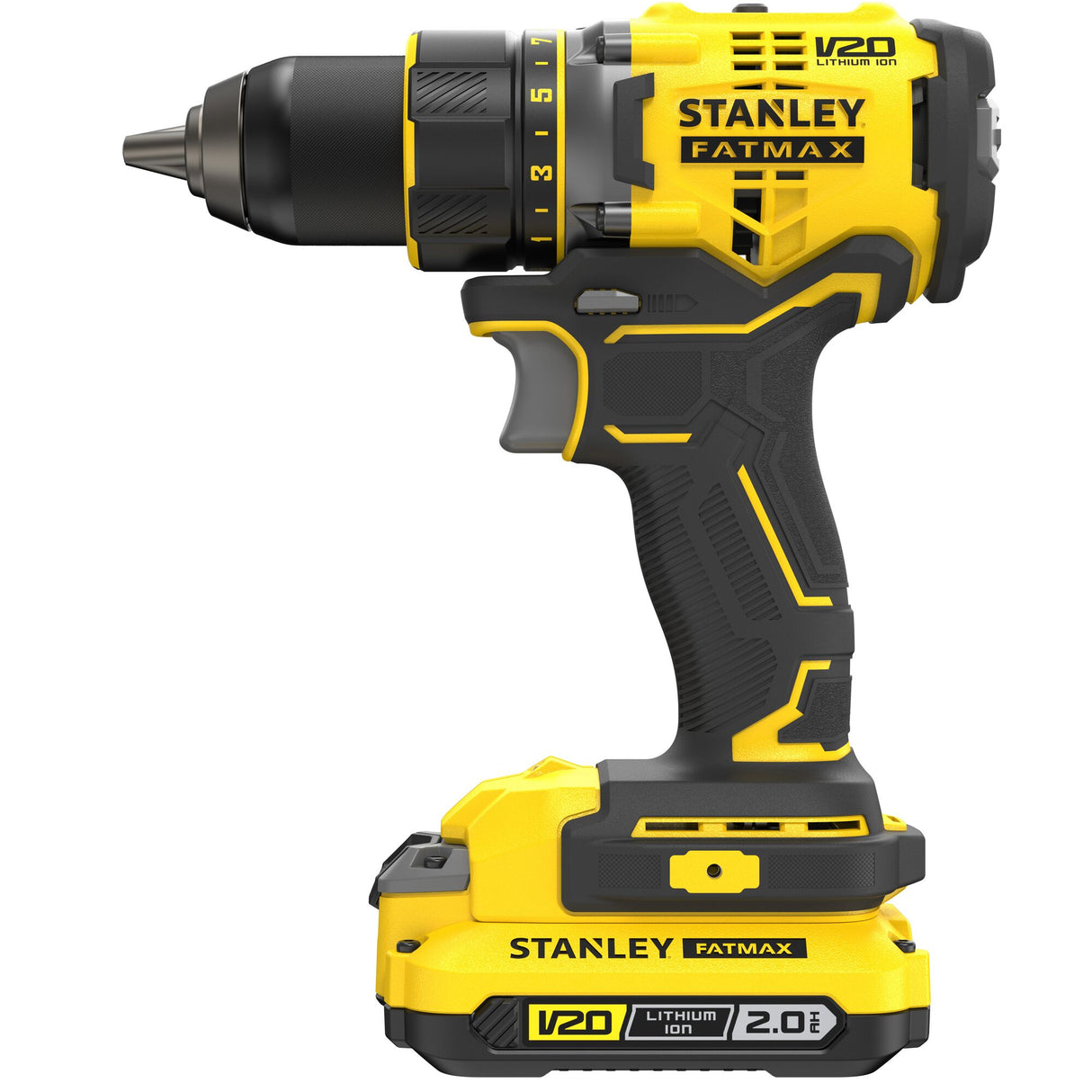 STANLEY FATMAX Perceuse-visseuse sans fil 18V 80Nm V20 SFMCD720D2K-QW