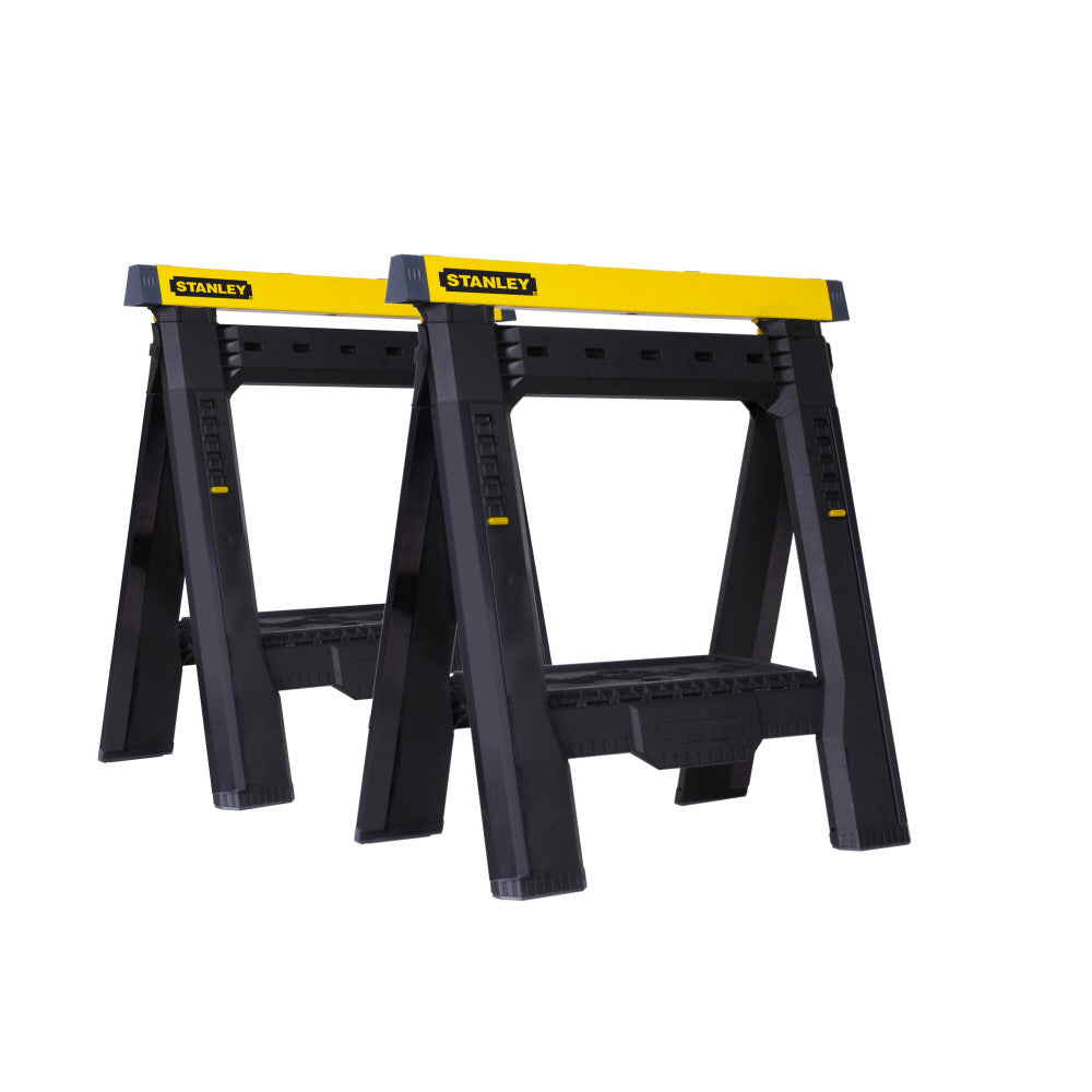 STANLEY Lot de 2 tréteaux pliables téléscopiques charge 450kg STST1-70559