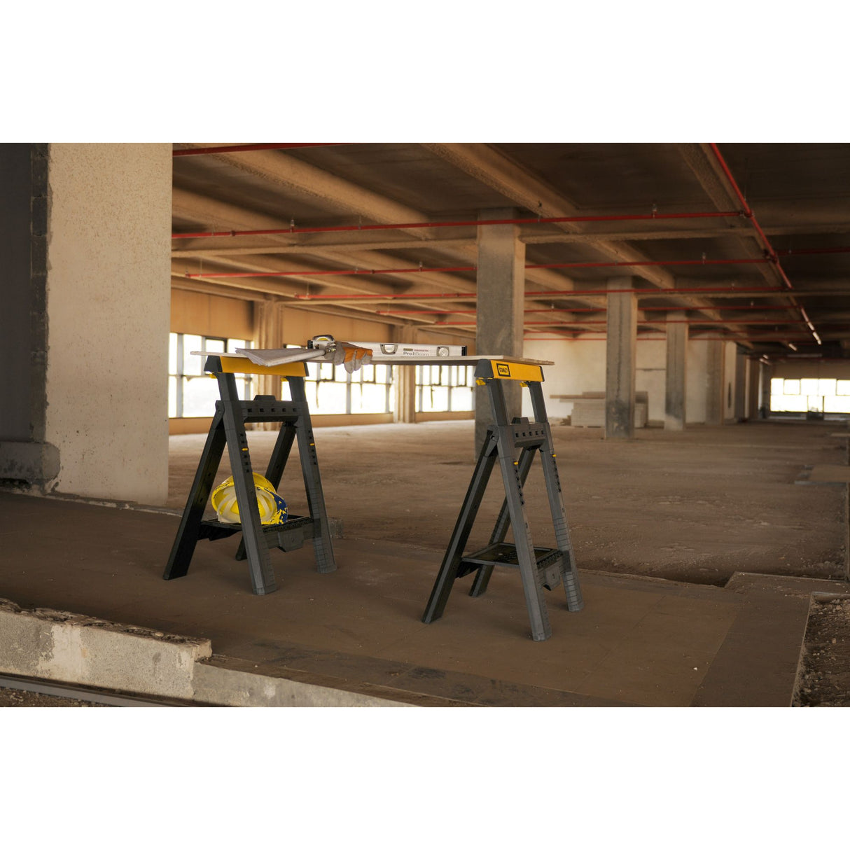 STANLEY Lot de 2 tréteaux pliables téléscopiques charge 450kg STST1-70559