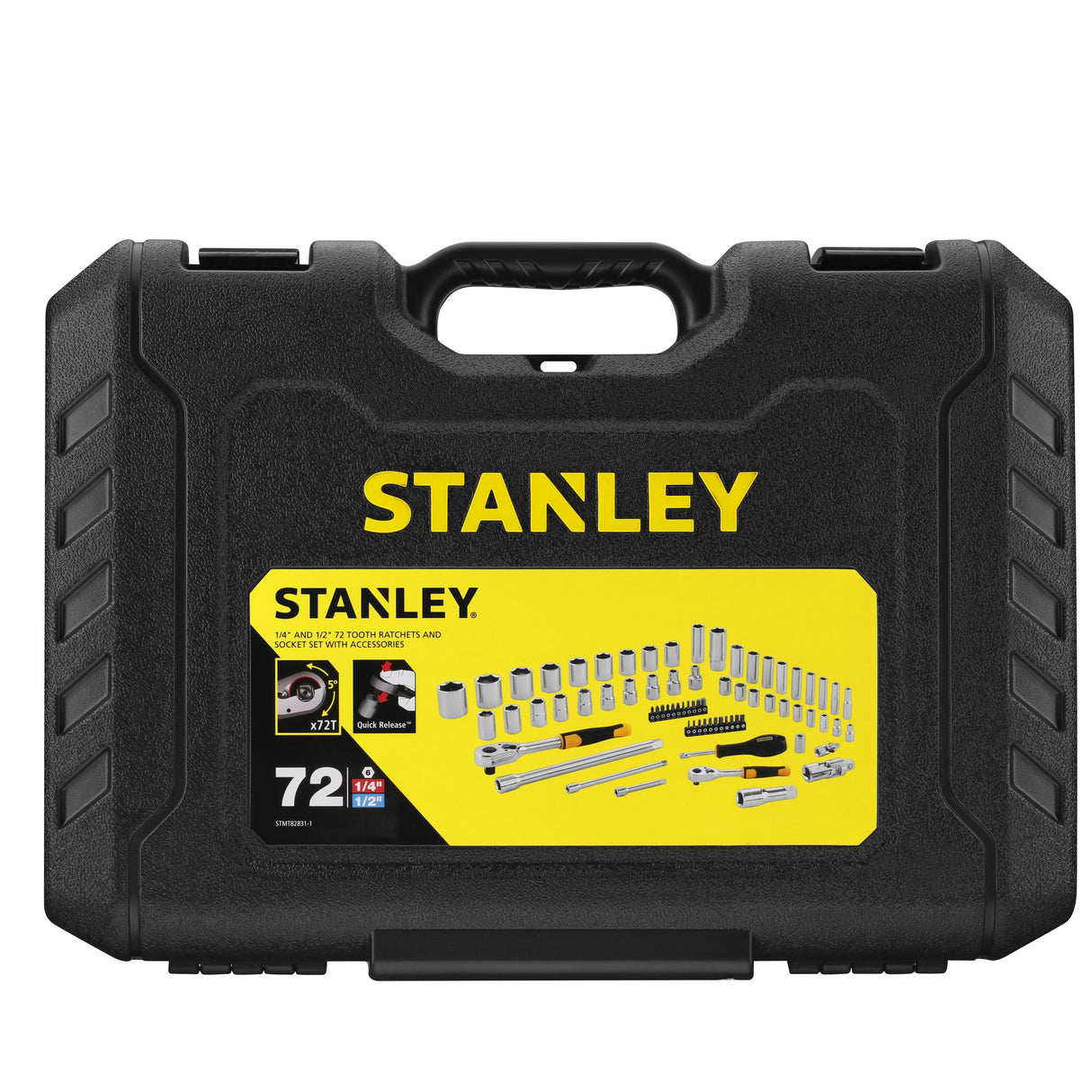 STANLEY Coffret de douilles 1/4" et 1/2" 72 pièces STMT82831-1