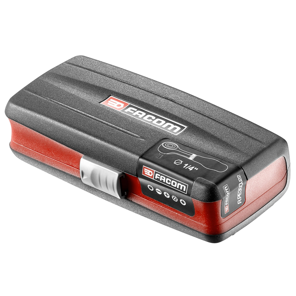 FACOM Coffret porte embout à cliquet manche rotatif et 22 embouts de vissage R.PE360J22PB