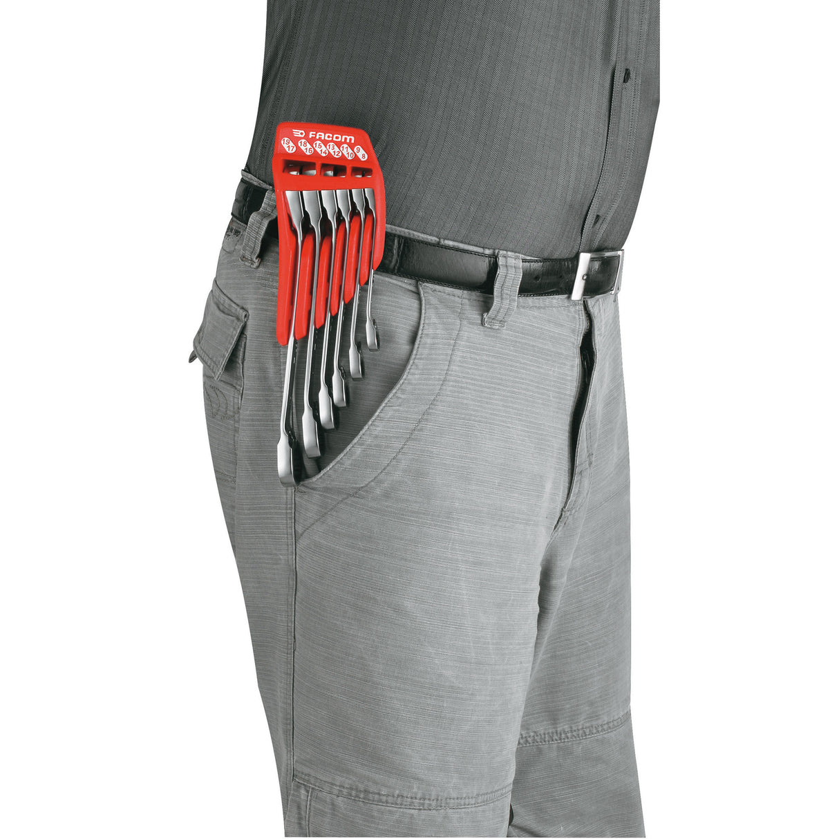 FACOM Jeu de 6 clés polygonales à cliquet tête 15° sur support 65.JP6PF