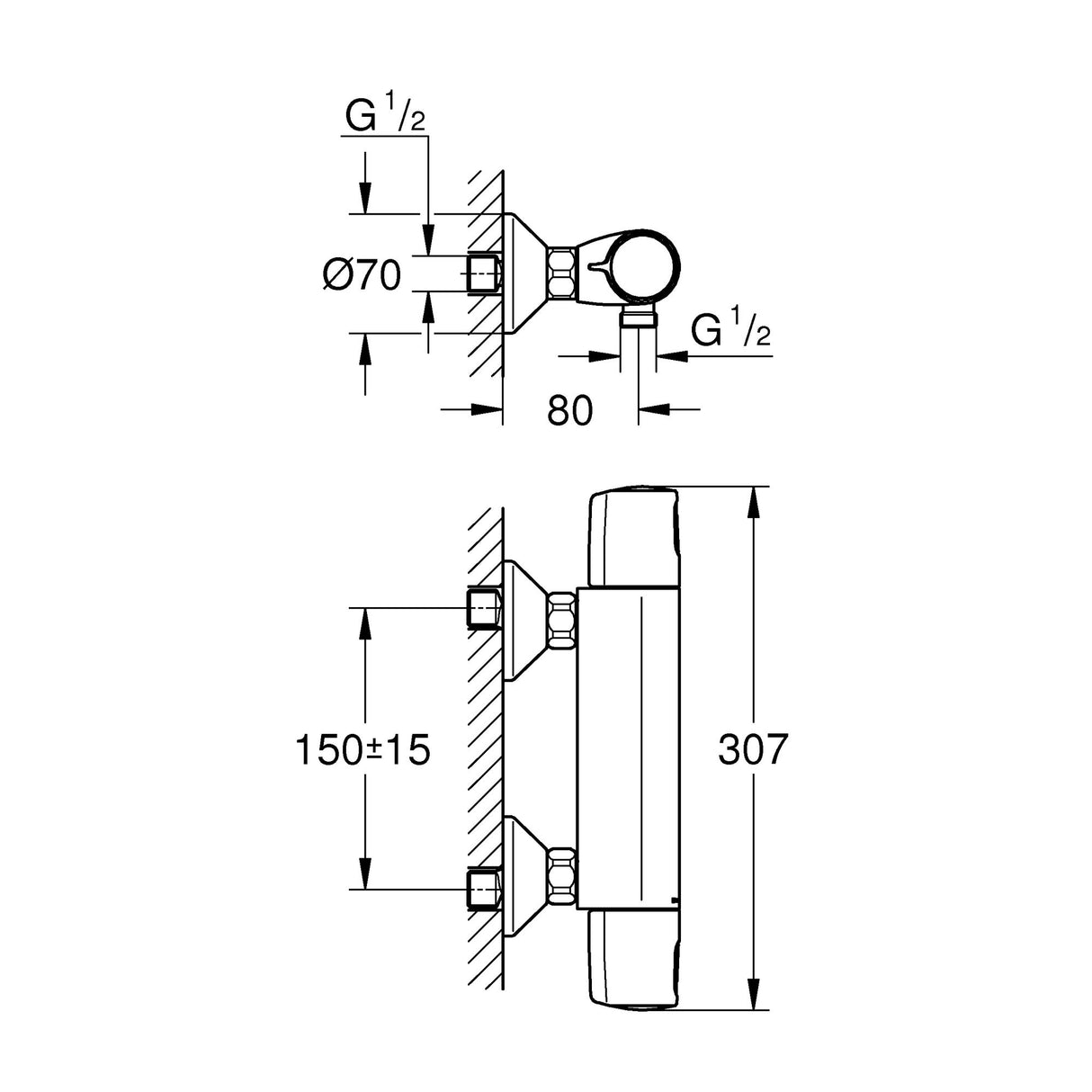 GROHE Mitigeur de douche Precision Trend 34229002