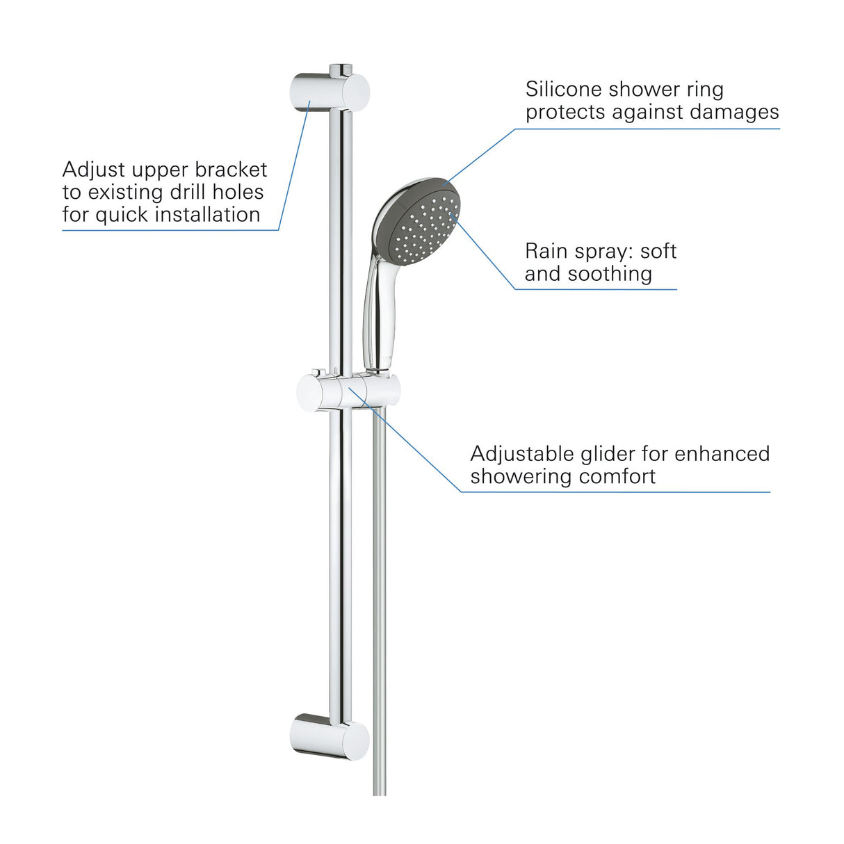 GROHE Set de douche 1 jet Vitalio Start 100 27943000