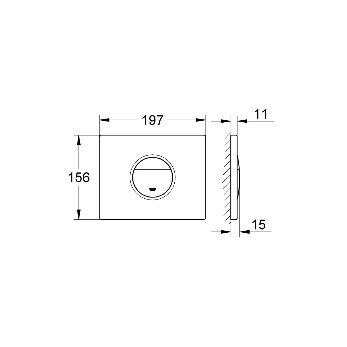 GROHE Plaque de commande Nova Cosmopolitan 38765000
