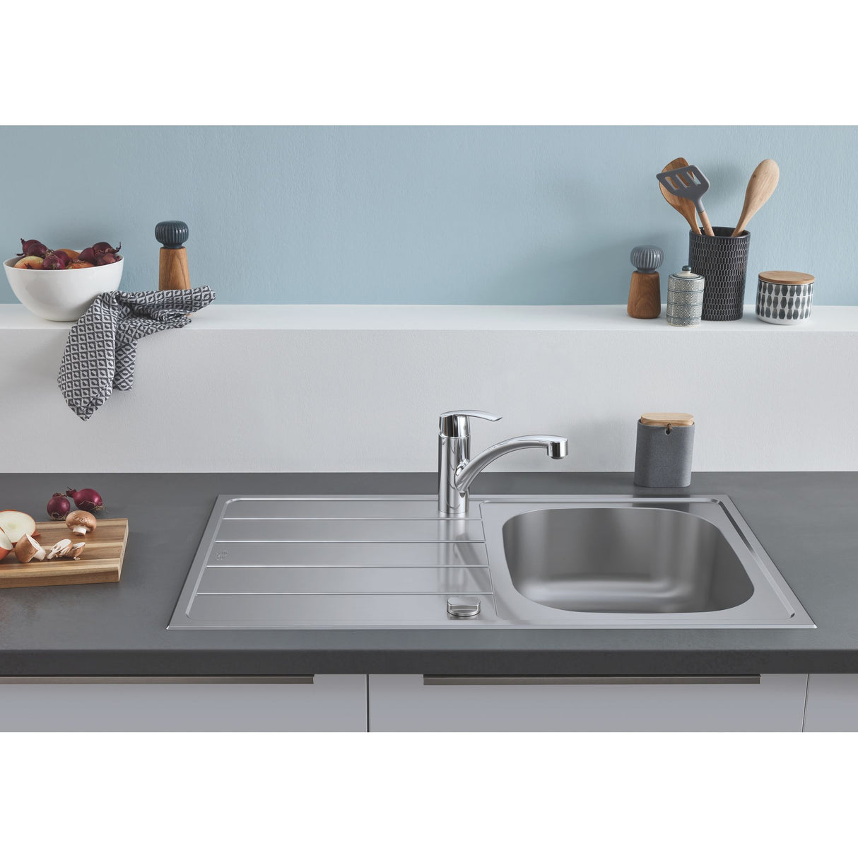GROHE Evier de cuisine 1 bac avec égouttoir K200 31552SD1