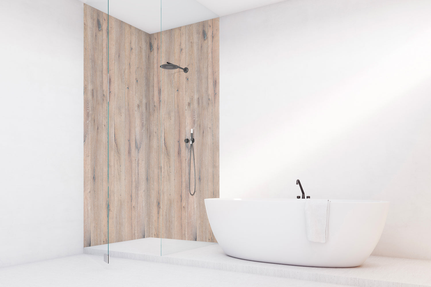 VIPANEL Panneau mural en alu-composite aspect bois coloris Chêne finition mat perlée