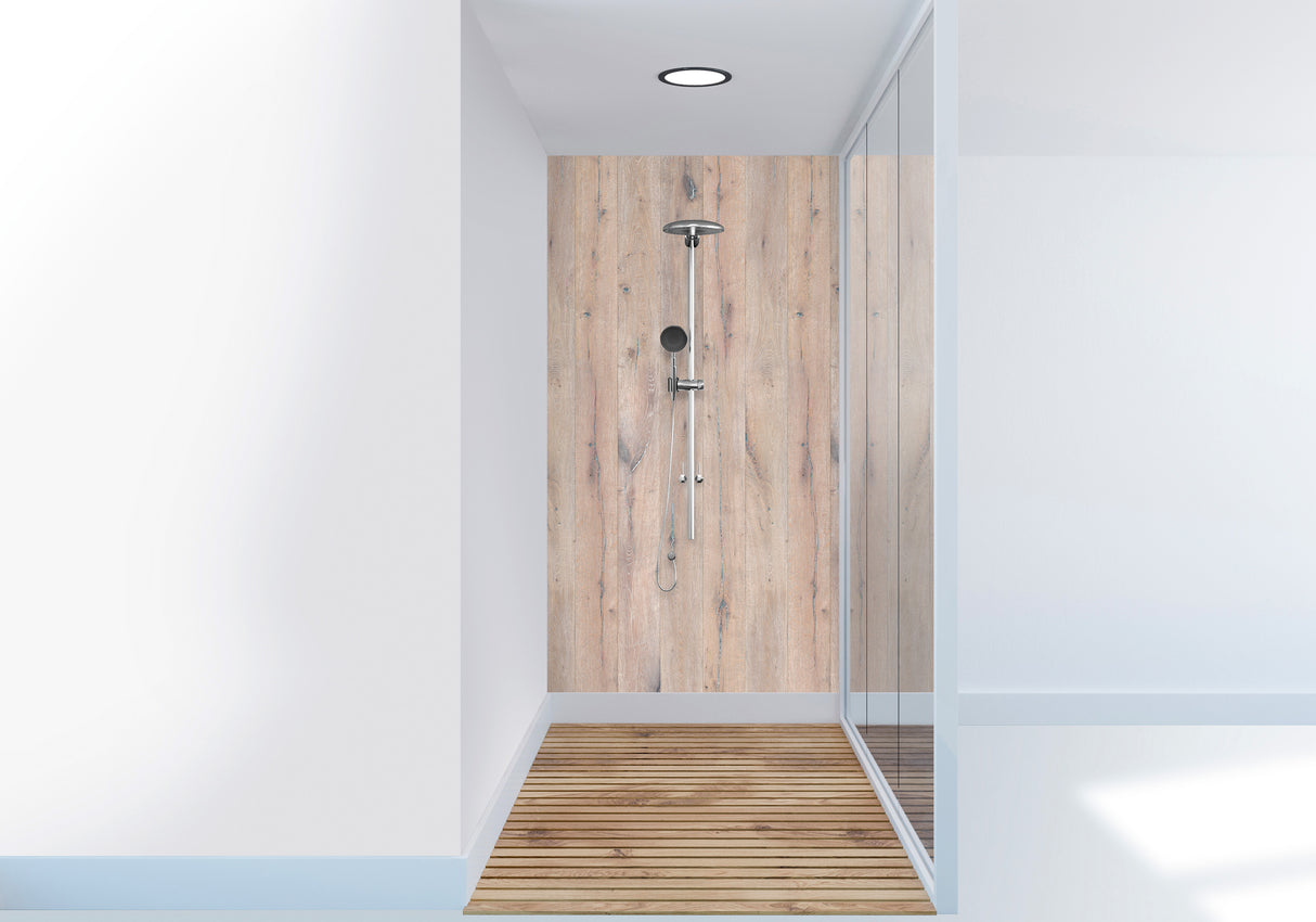 VIPANEL Panneau mural en alu-composite aspect bois coloris Chêne finition mat perlée