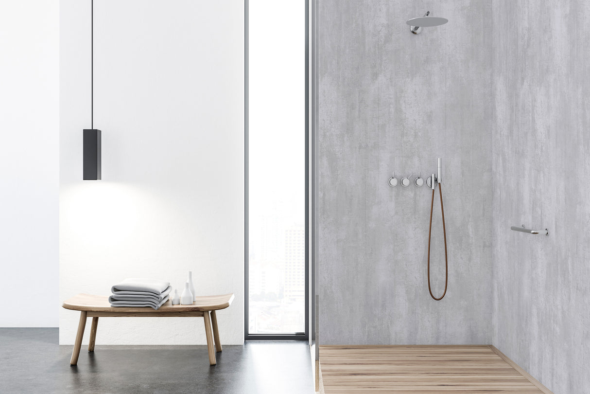 VIPANEL Panneau mural en alu-composite aspect béton gris finition mat perlée