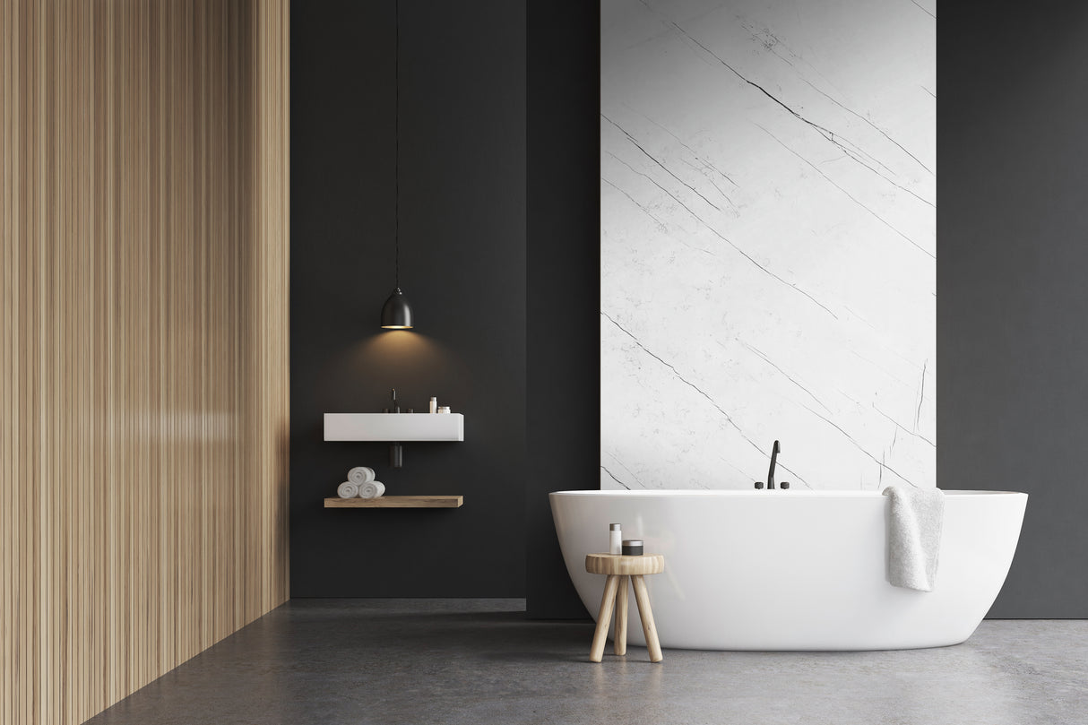 VIPANEL Panneau mural en alu-composite aspect Marbre Classico finition Mat Perlé