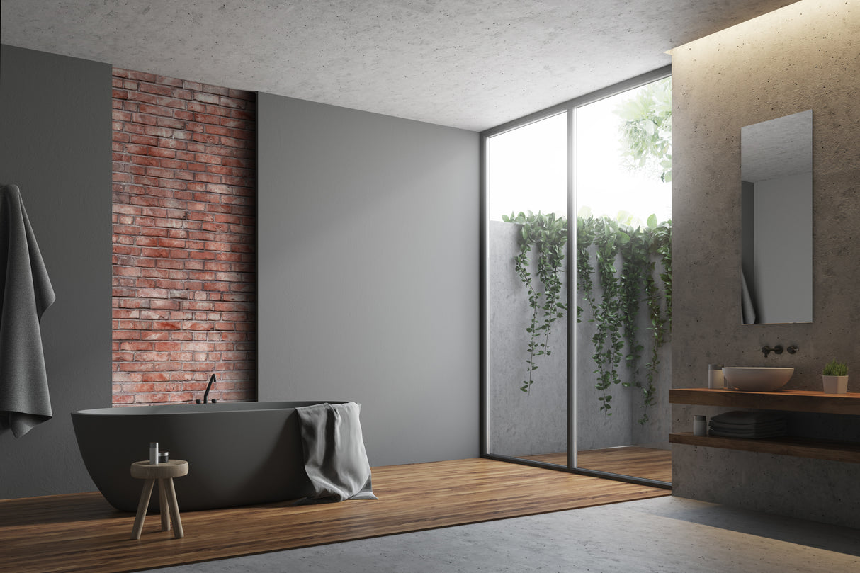 VIPANEL Panneau mural en alu-composite aspect marbre Briques rouges finition Velvet