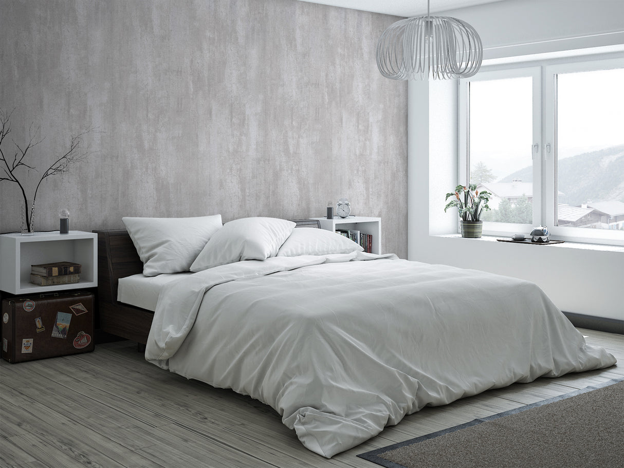 VIPANEL Panneau mural en alu-composite aspect béton gris finition mat perlée