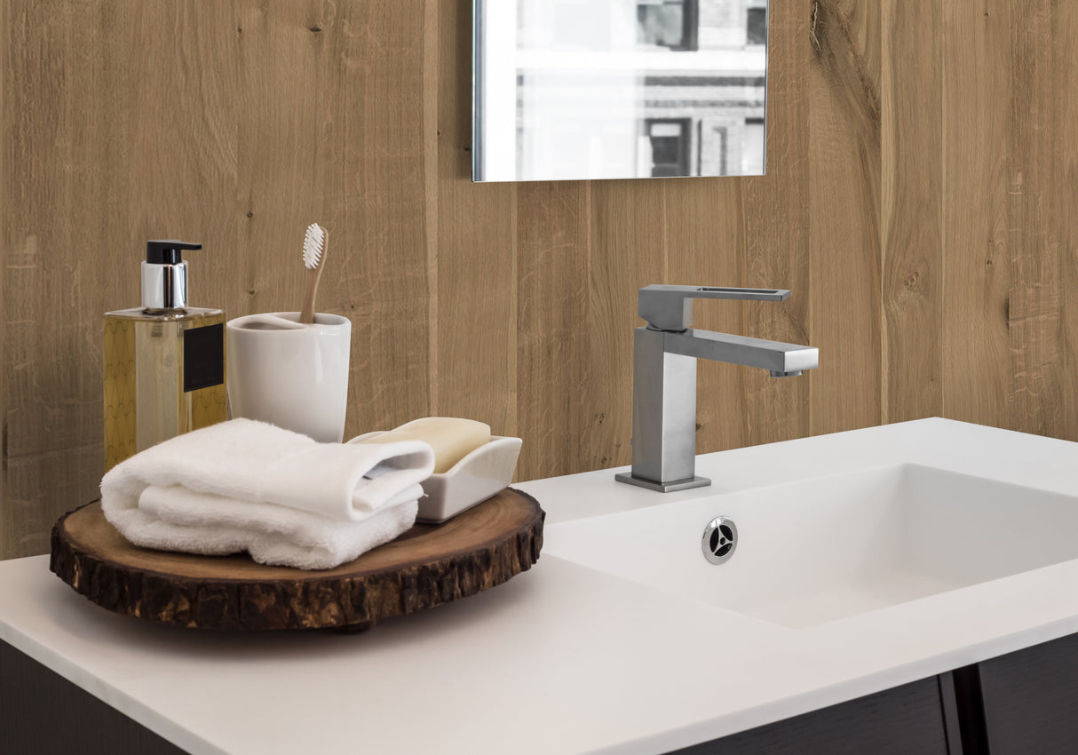 VIPANEL Panneau mural en alu-composite aspect bois Chêne sauvage finition Velvet