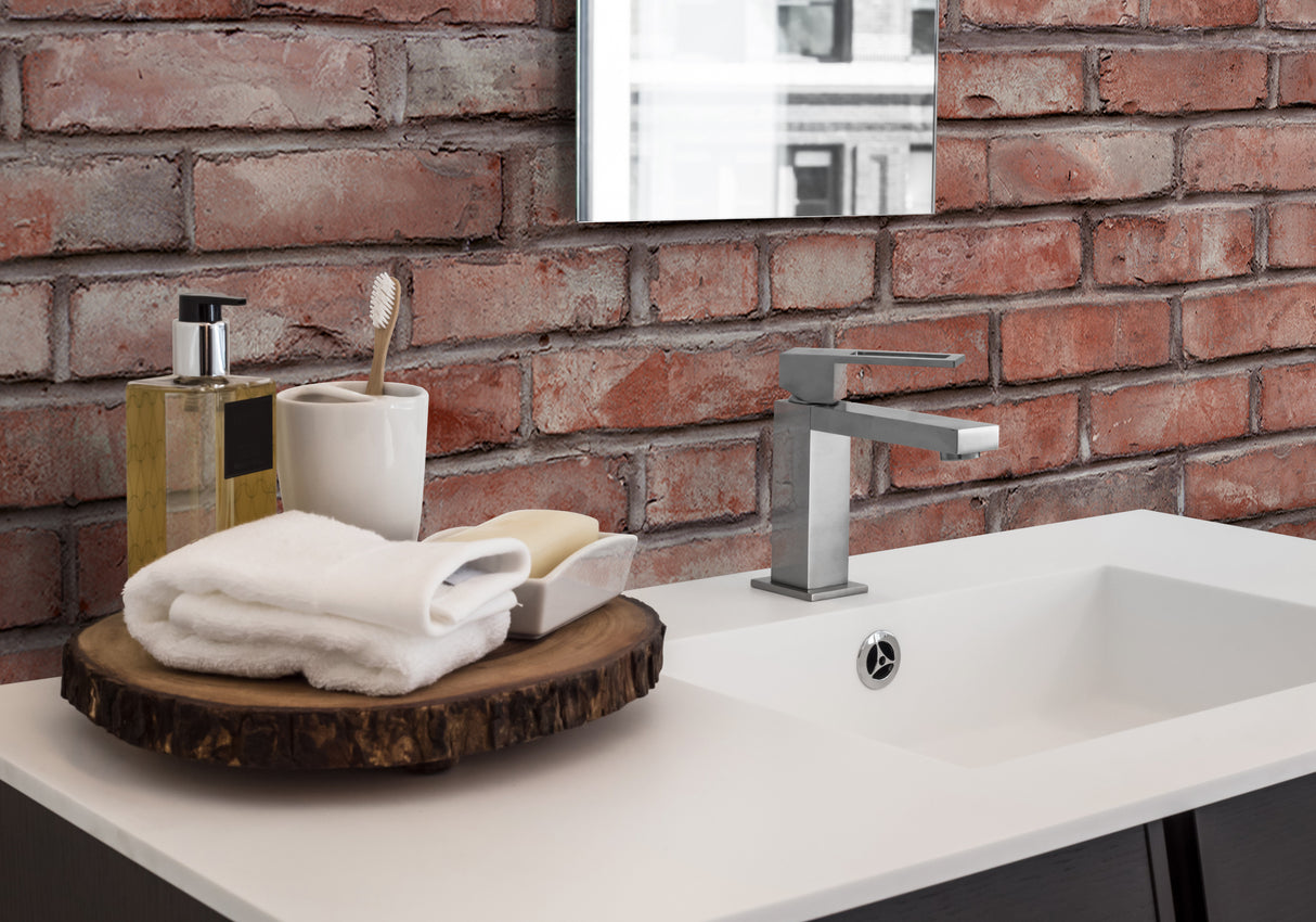 VIPANEL Panneau mural en alu-composite aspect marbre Briques rouges finition Velvet