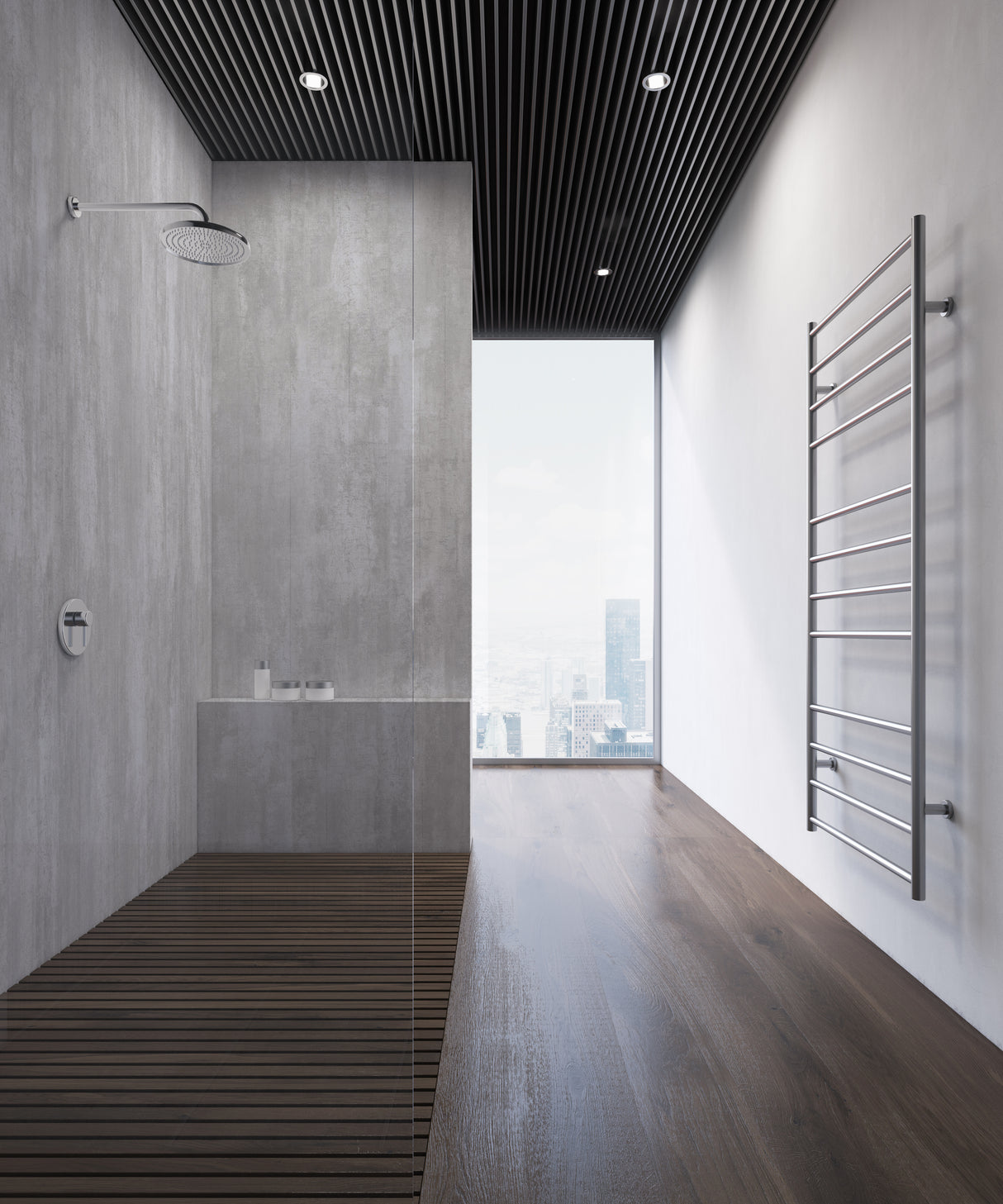 VIPANEL Panneau mural en alu-composite aspect béton gris finition mat perlée