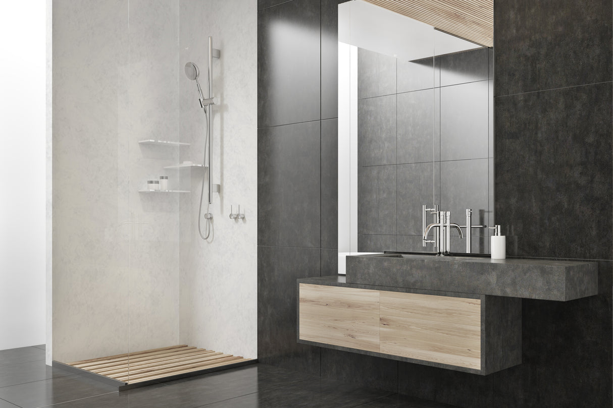 VIPANEL Panneau mural en alu-composite aspect marbre Blanc finition mat perlée