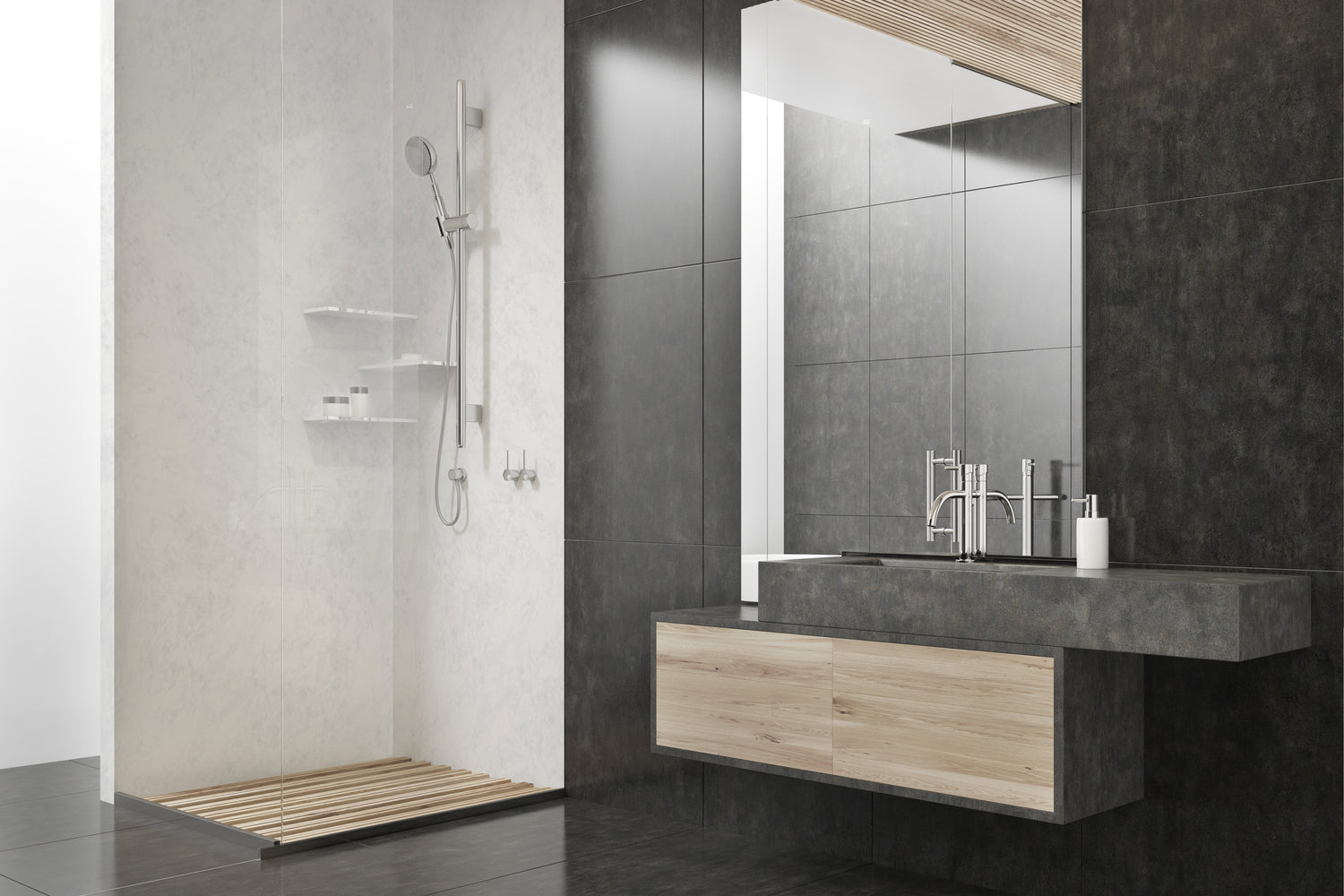 VIPANEL Panneau mural en alu-composite aspect marbre Blanc finition mat perlée