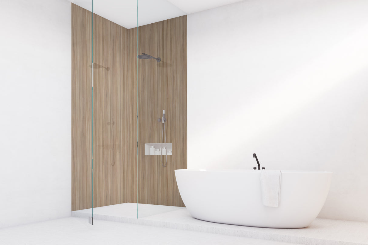 VIPANEL Panneau mural en alu-composite aspect bois Peuplier finition brillant