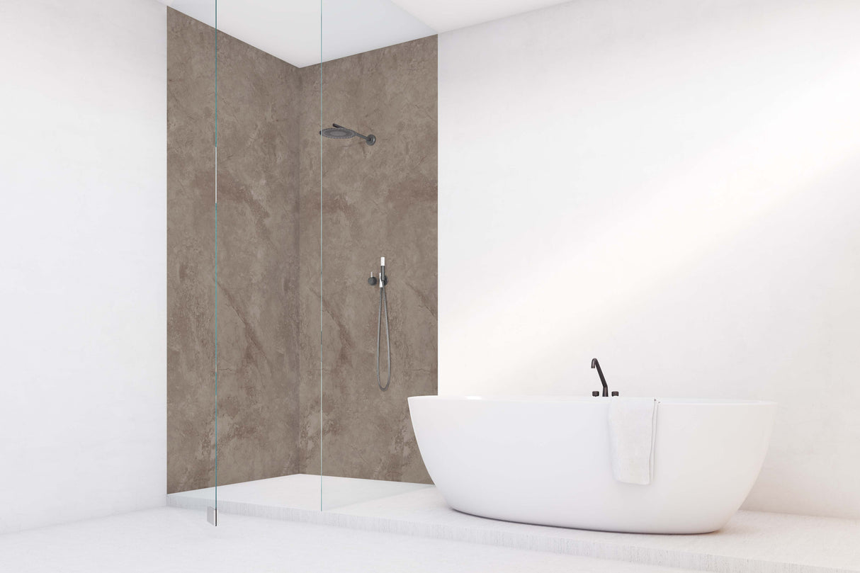 VIPANEL Panneau mural en alu-composite aspect marbre Emperador finition Velvet